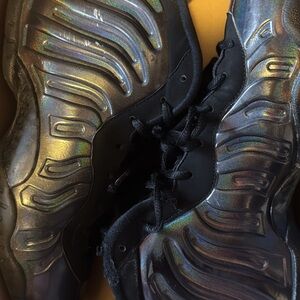 Black iridescent foams nike sneakers